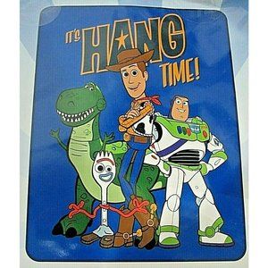 Toy Story "Takin' Action!" Rex Forky Woody Buzz Plush Raschel Blanket 60"X80"